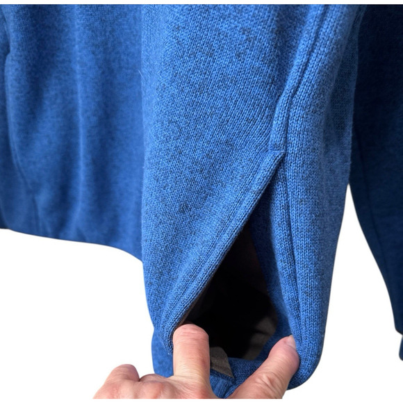 LL Bean Sweater Fleece Pullover Men 2XL Slightly Fitted 1/4 Snap Blue Excellent! - Picture 8 of 9